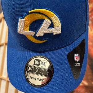 New Era Blue Rams Cap with Yellow Accents